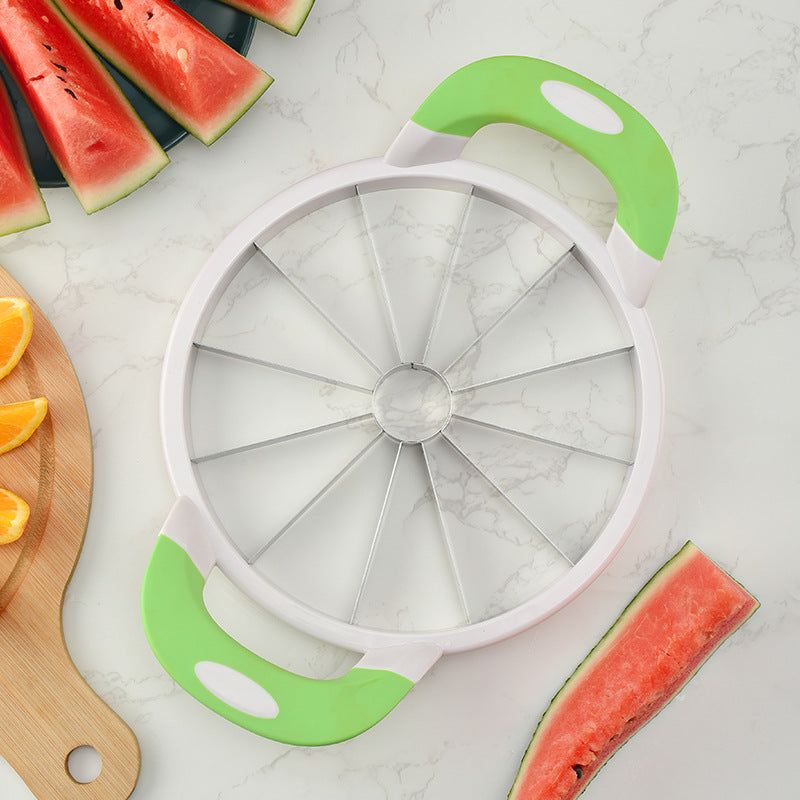 image-Watermelon Splitter - Stainless Steel Fruit Cutter