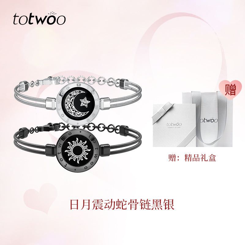 image-Totwoo Smart Couple Bracelet - Sun and Moon Interactive