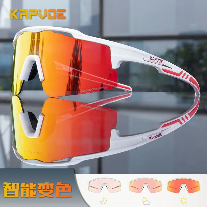 image-Kapvoe Half-Frame Golf Goggles - Color-Changing