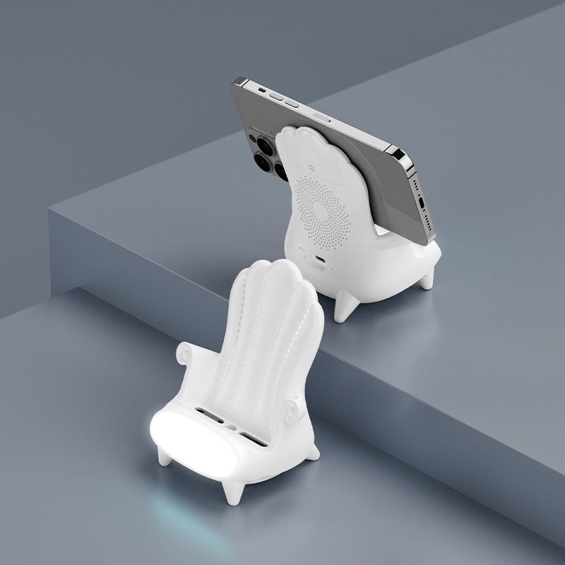 image-F3 Desktop Chair Wireless Phone Holder with Charging - White 