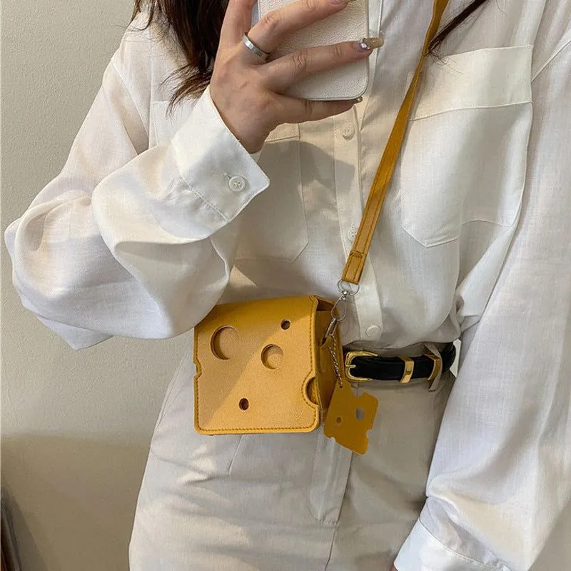 image-Niche Design Mini Cheese Triangle Crossbody Bag