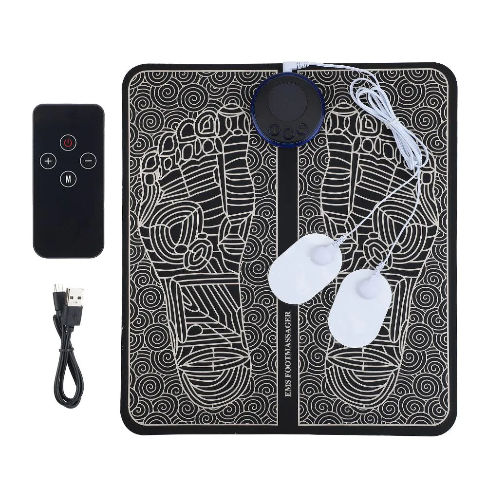 image-EMS Foot Massage Pad - Remote Control Black 