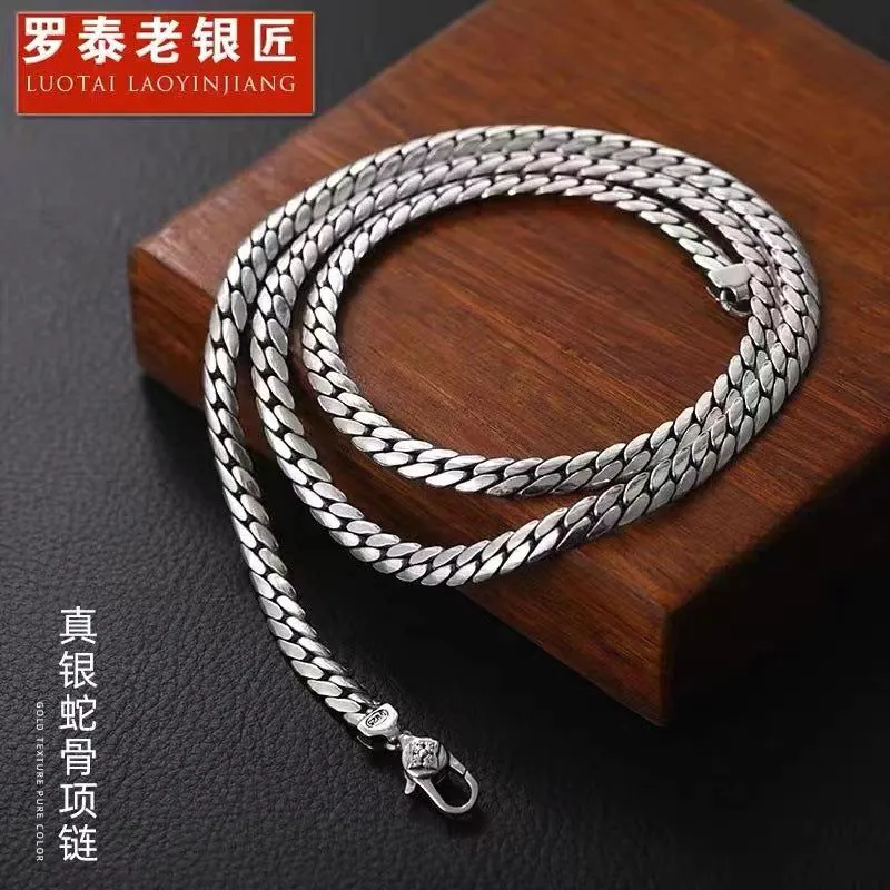 image-Copper Snake Chain Necklace - Retro Men's