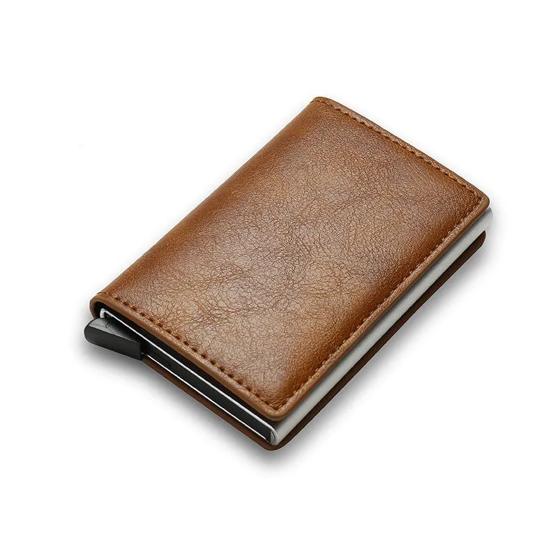 image-RFID Carbon Fiber Men's Wallet Card Holder Multi-Function