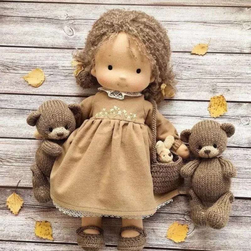 image-Waldorf Doll Cotton Handmade - Christmas Gift 