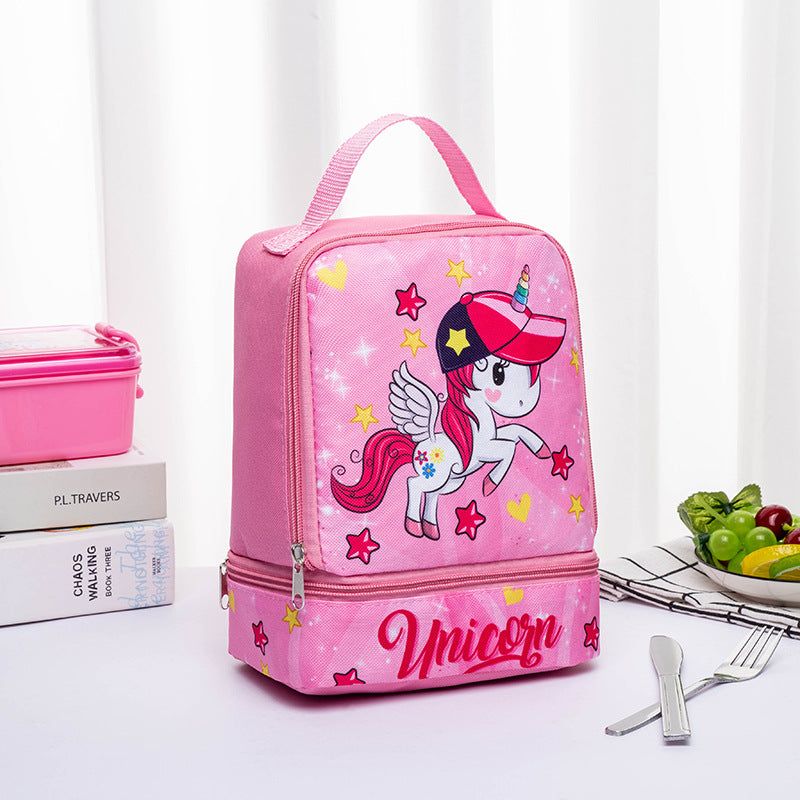 image-Children's Handbag Lunch Box Bag - Multi-functional Storage