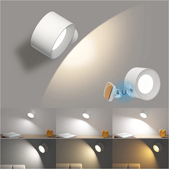 image-USB Rechargeable LED Wall Lamp - Touch Magnetic