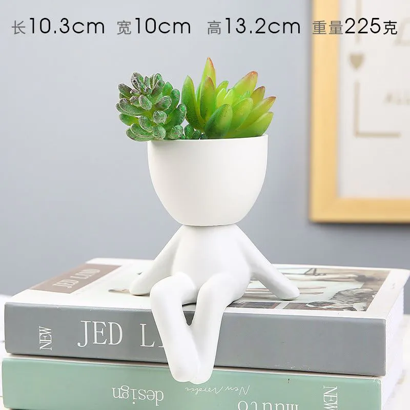 image-Sanwuxuan Nordic Ceramic Succulent Pot