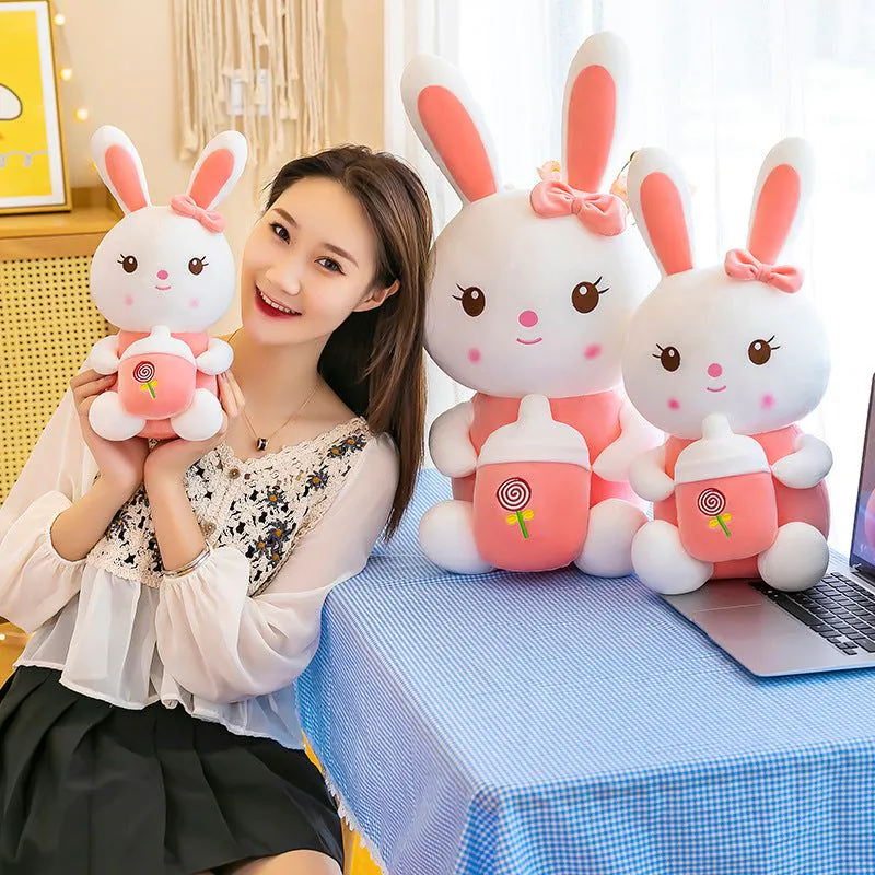 image-Rabbit Plush Toy 35-85cm Pink Soft Doll