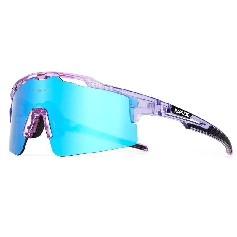 image-Kapvoe Polarized Cycling Glasses - Green Frame
