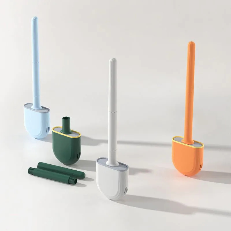 image-Toilet Brush - Silicone Head PP+TPR Mini
