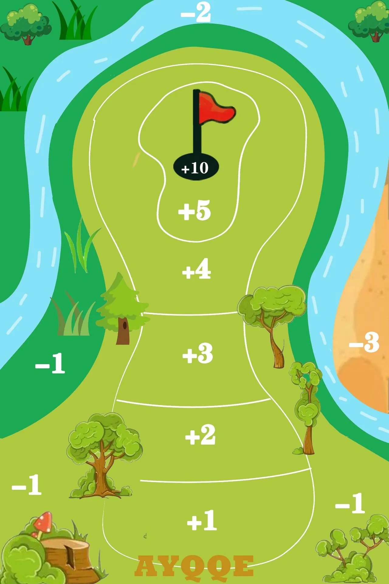 image-Casual Golf Game Set Golf Hitting Mat - Flannel