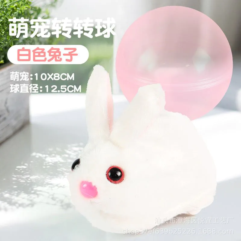 image-Electric Rolling Ball Cat Toy - Hamster Simulation Plastic