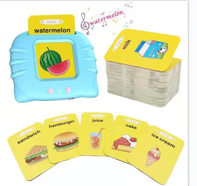 image-Children's English Learning Card Machine - Blue