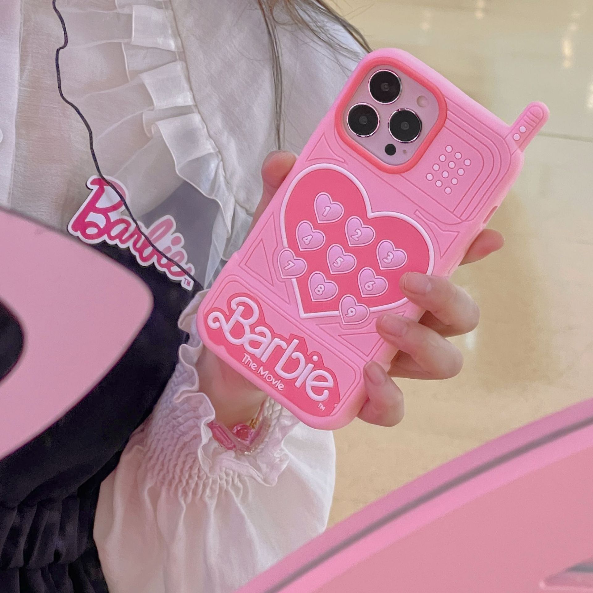 image-Barbie Love Silicone Case for iPhone 13/14/15 Pro Max 