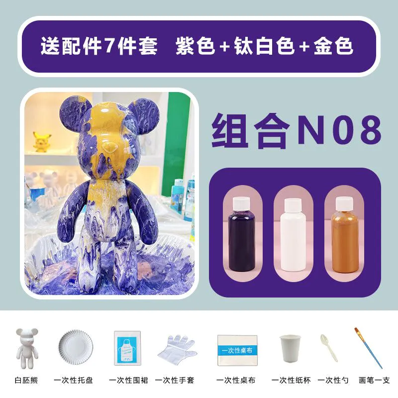 image-Fluid Bear DIY Paint Pigment Kit - 6 Colors