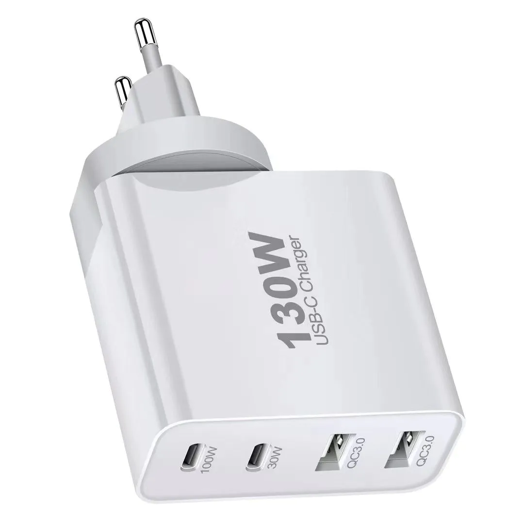 image-GaN 130W Multi-Port USB-C Charger - White