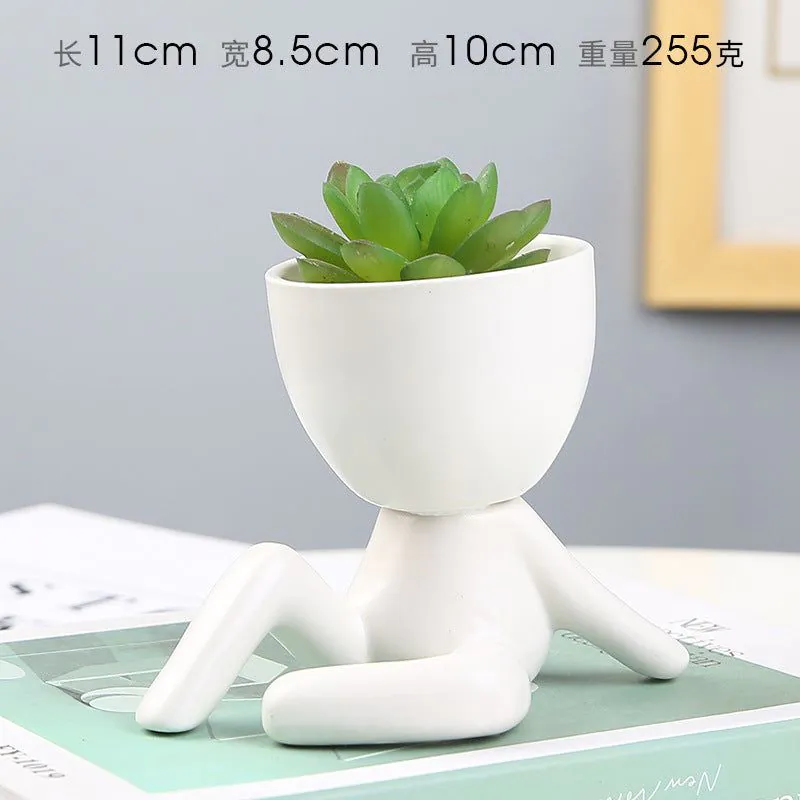 image-Sanwuxuan Nordic Ceramic Succulent Pot