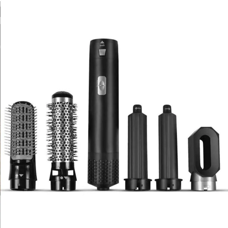image-5-in-1 Hot Air Styling Comb Brush - Black
