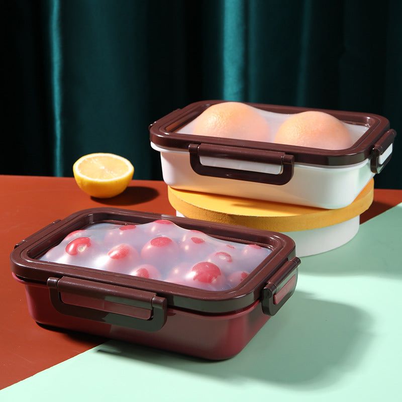image-Wangfu Silicone Food Storage Container - 1000ml Red 