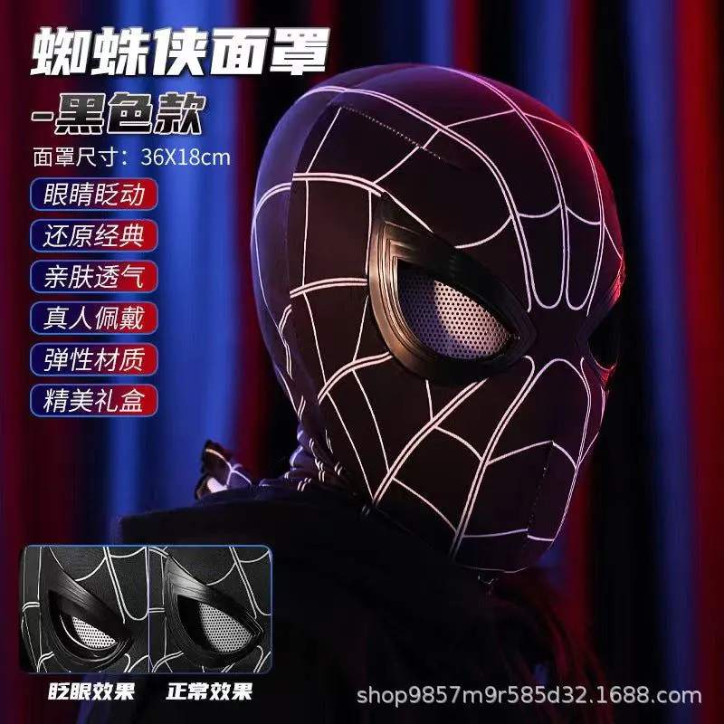 image-Spider-Man Hood Movable Eyes Blinking Mask