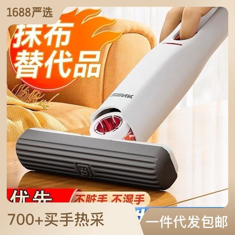 image-Mini Desktop Mop, Strong Absorption, Hand-Washable, Portable Cotton Head