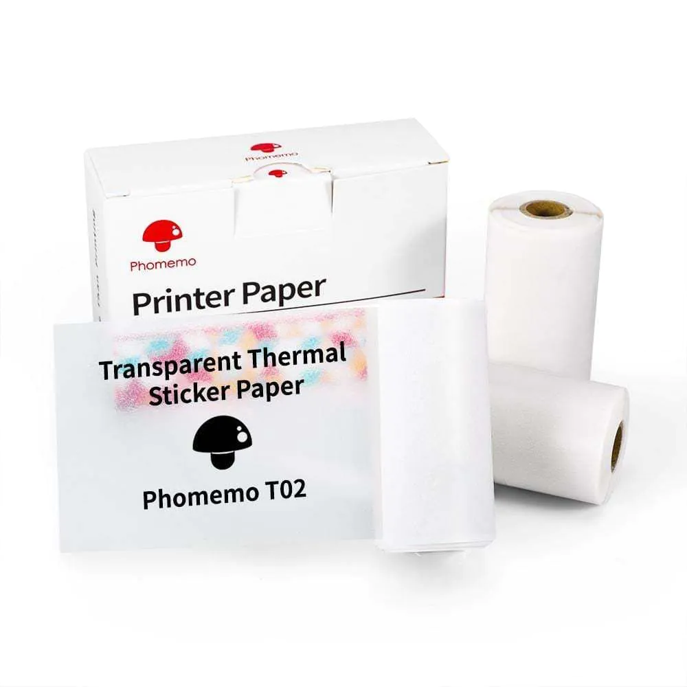image-Phomemo 53mm Self-Adhesive Thermal Paper for T02 Printer - 3-Proof