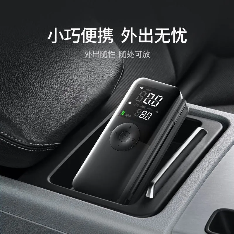 image-Portable Car Air Pump - Digital Display Wireless