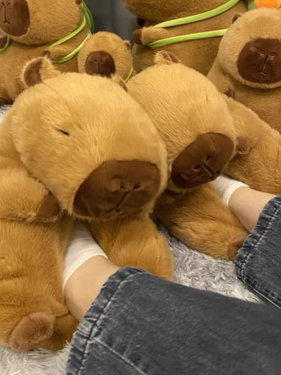 image-Ruipu Capybara Slippers - Camel - Plush EVA - Size 35-41