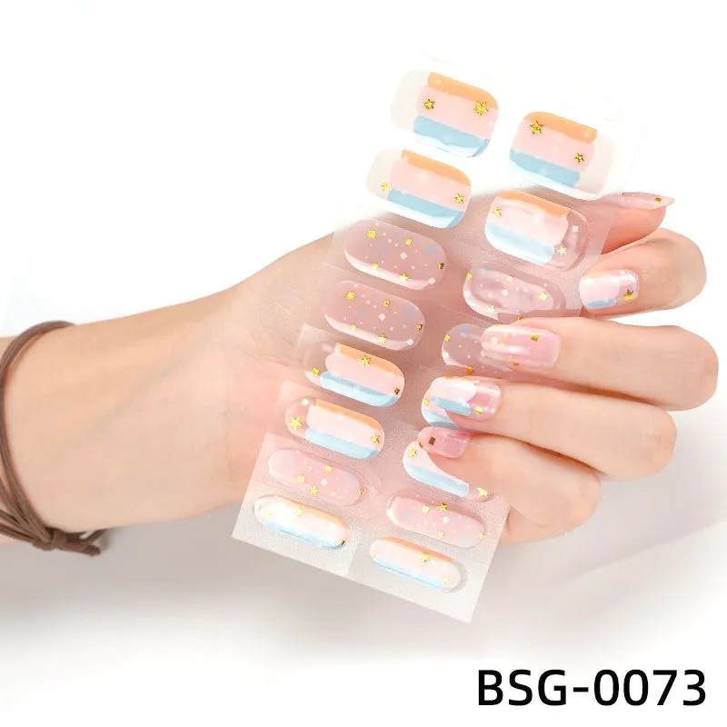 image-Gel Nail Stickers - Star Pattern Princess Series
