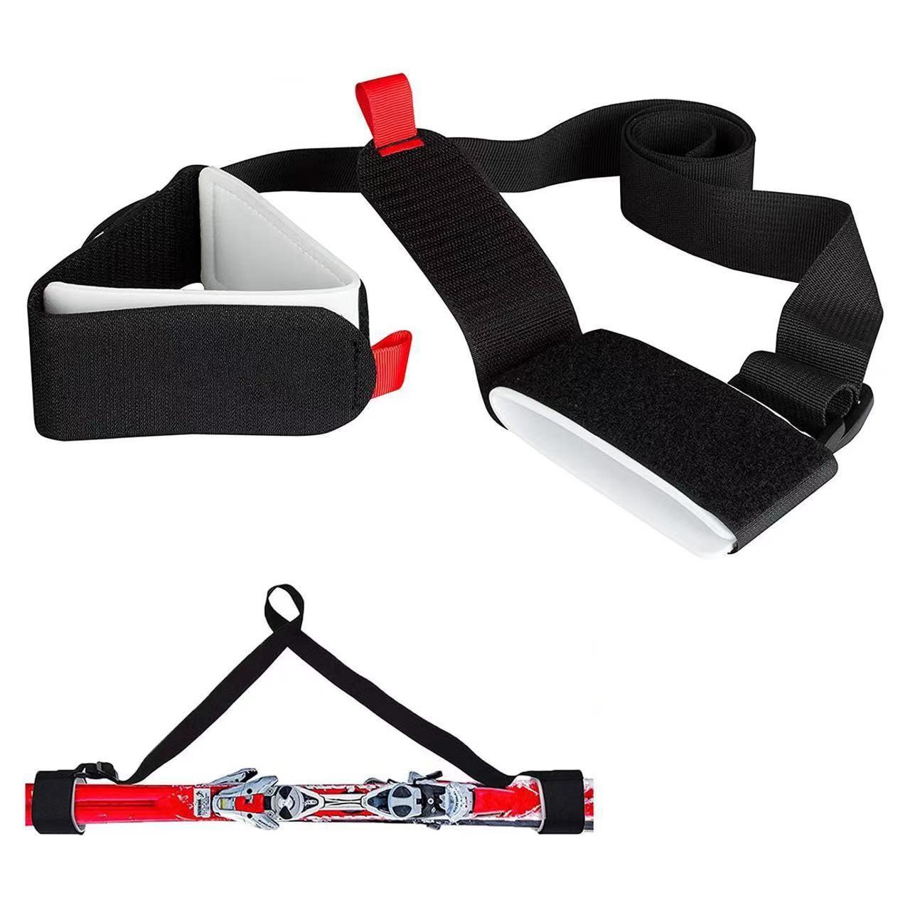 image-Ski Straps Nylon Velcro Adjustable