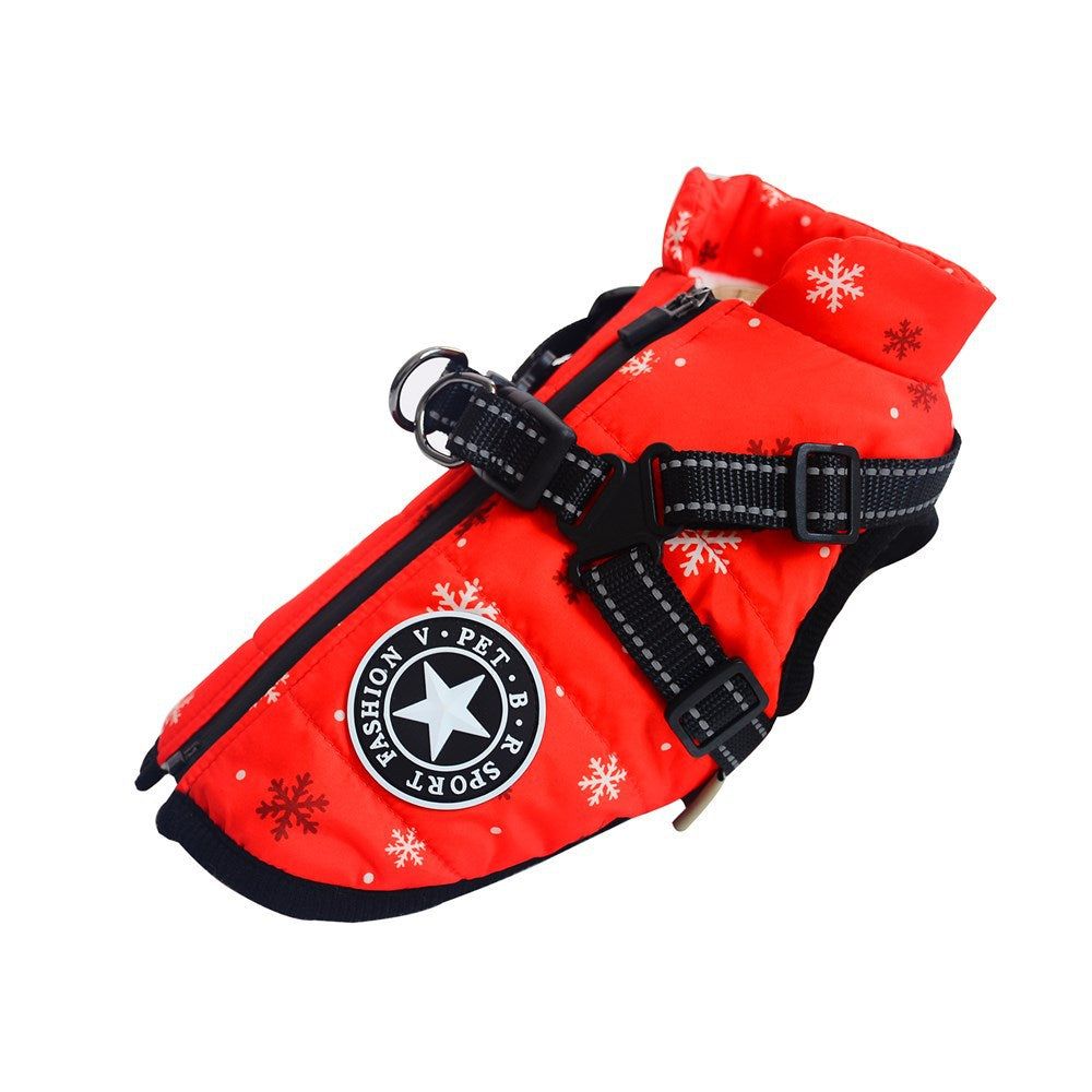 image-Dog Harness Vest with Leash - Black Polyester S
