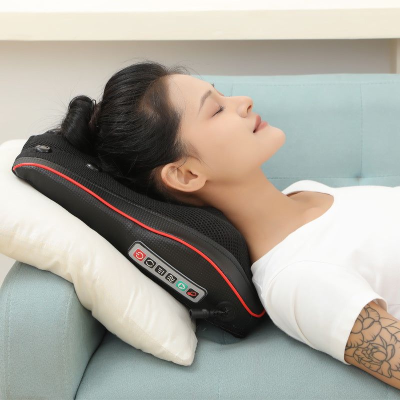 image-Lumbar Massager Heating Pillow - Back & Neck