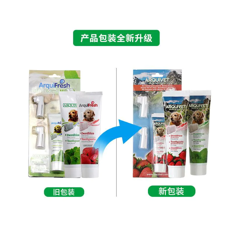 image-ARQUIVET Pet Toothpaste & Toothbrush Set Strawberry