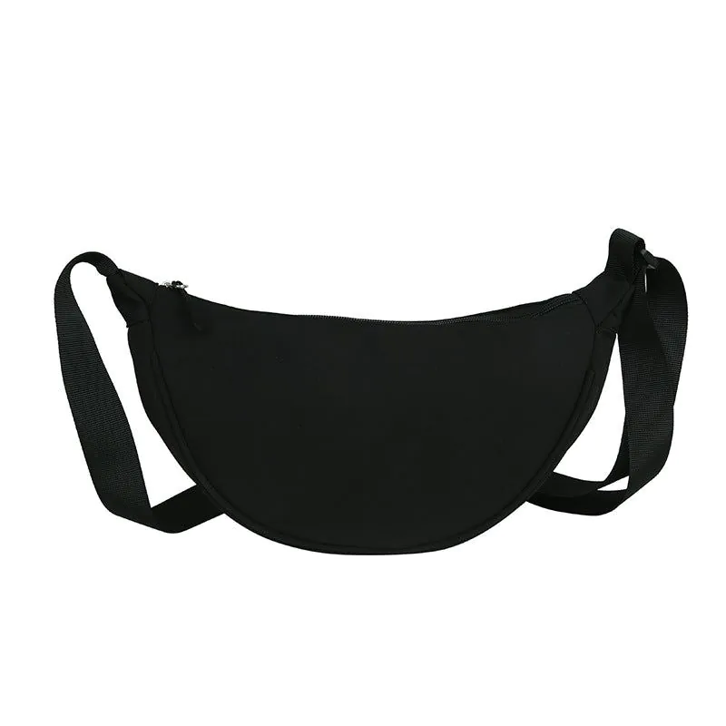 image-Canvas Messenger Bag - Black Student Fashion