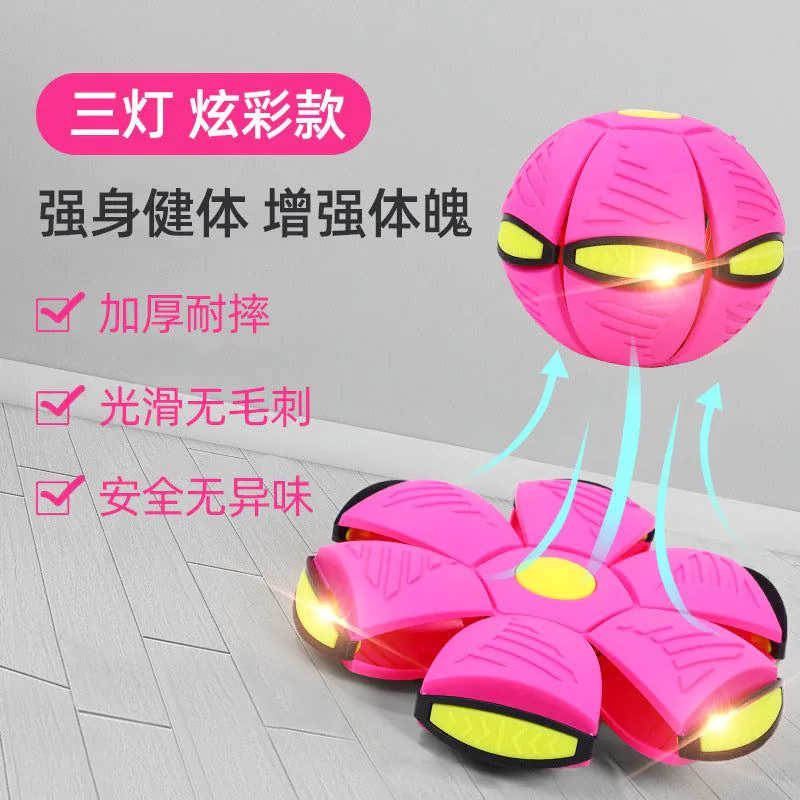 image-UFO Decompression Vent Ball Toy - Flashing Interactive Ball 22cm