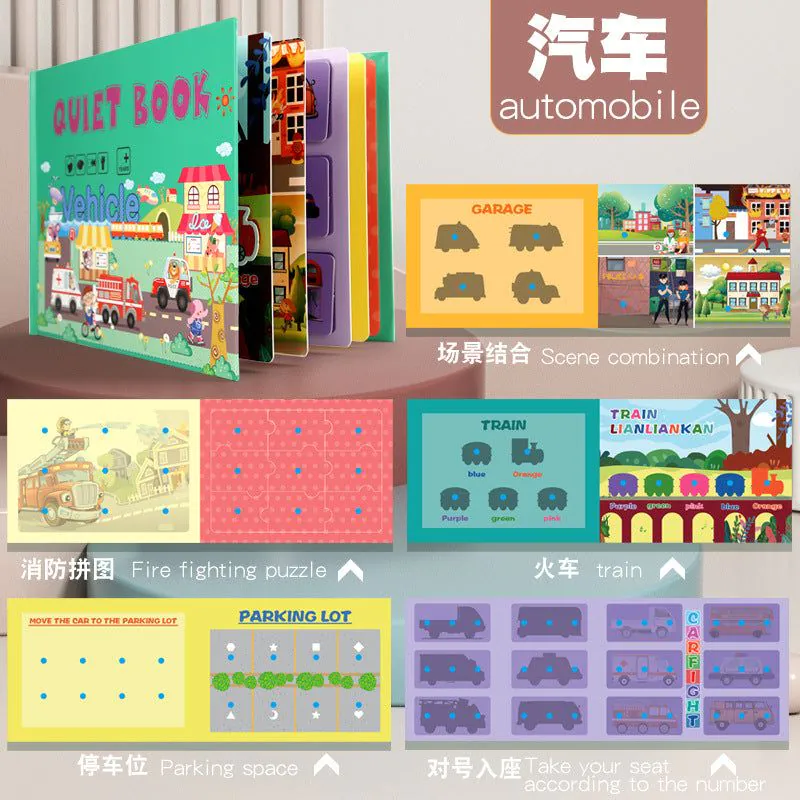image-Children's Sticker Book - Quiet Paste Montessori