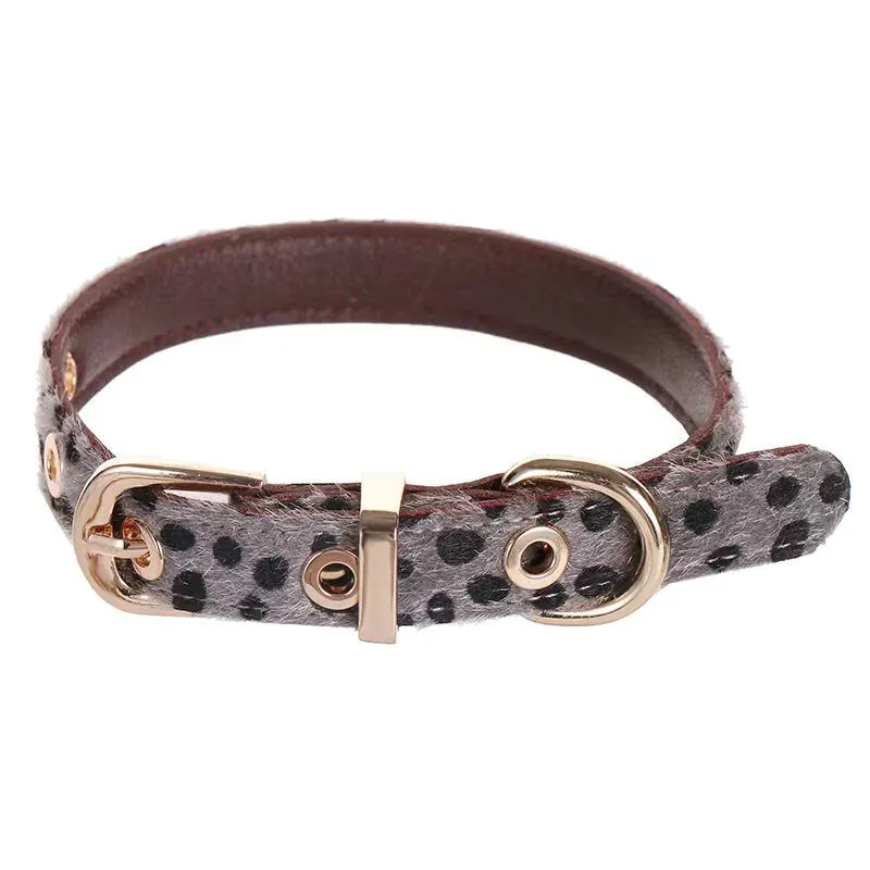 image-Leopard Print Pet Collar & Leash Set - Adjustable Dog Harness