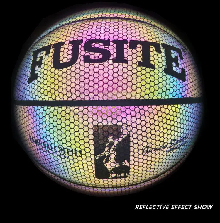 image-Reflective Basketball No. 7 - Fluorescent Green PU