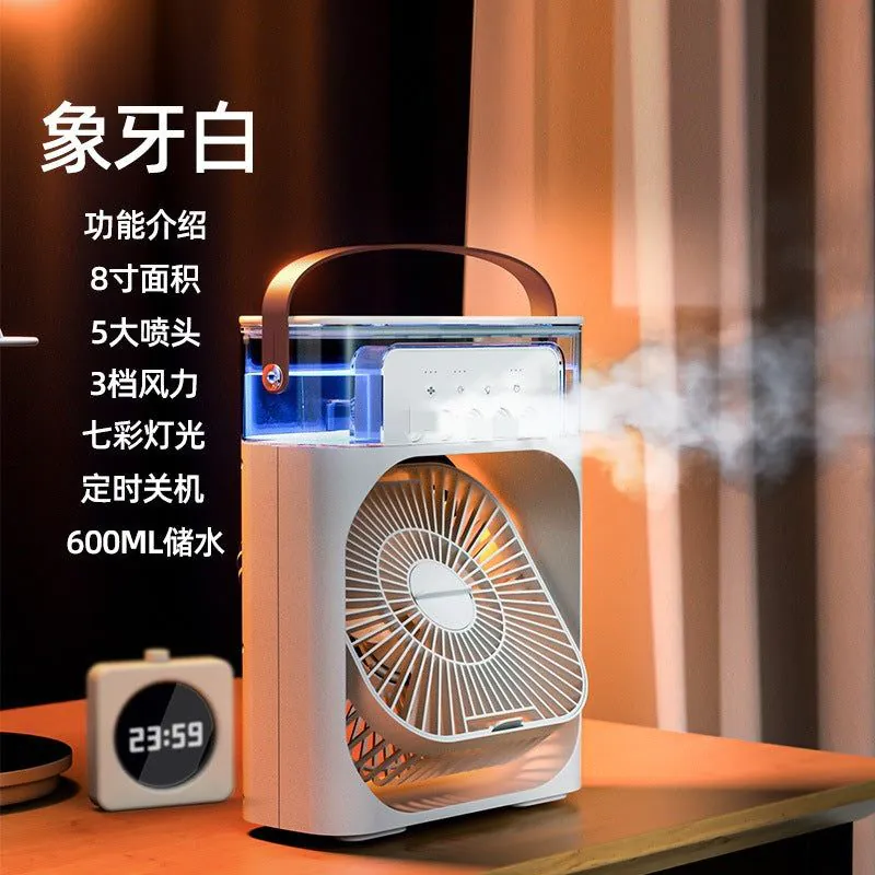 image-Cooling Spray Fan Desktop - 3 Speed Battery Powered 
