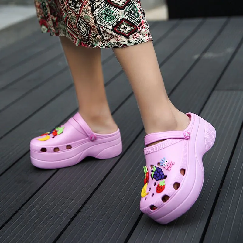 image-Teacup Mouse Clogs - White EVA Sole Korean Style