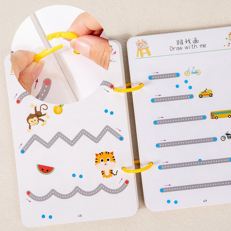 image-Children's Pen Control Training Book - Erasable 96pg 4-6yrs