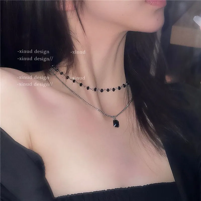 image-Rido Layered Black Diamond Necklace