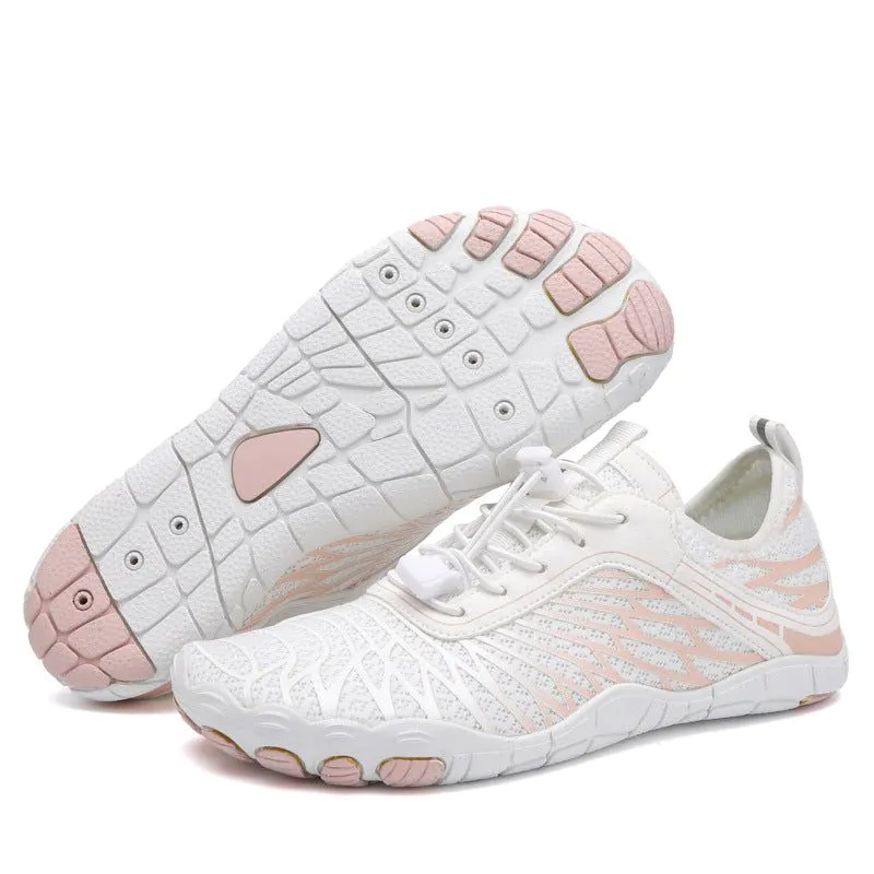 image-Unisex Water Shoes - White Mesh Low Cut