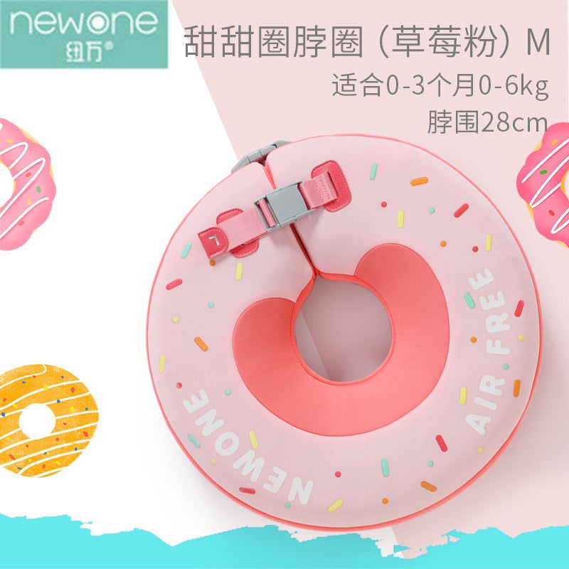 image-Manbao Swimming Ring Strawberry Neck Collar