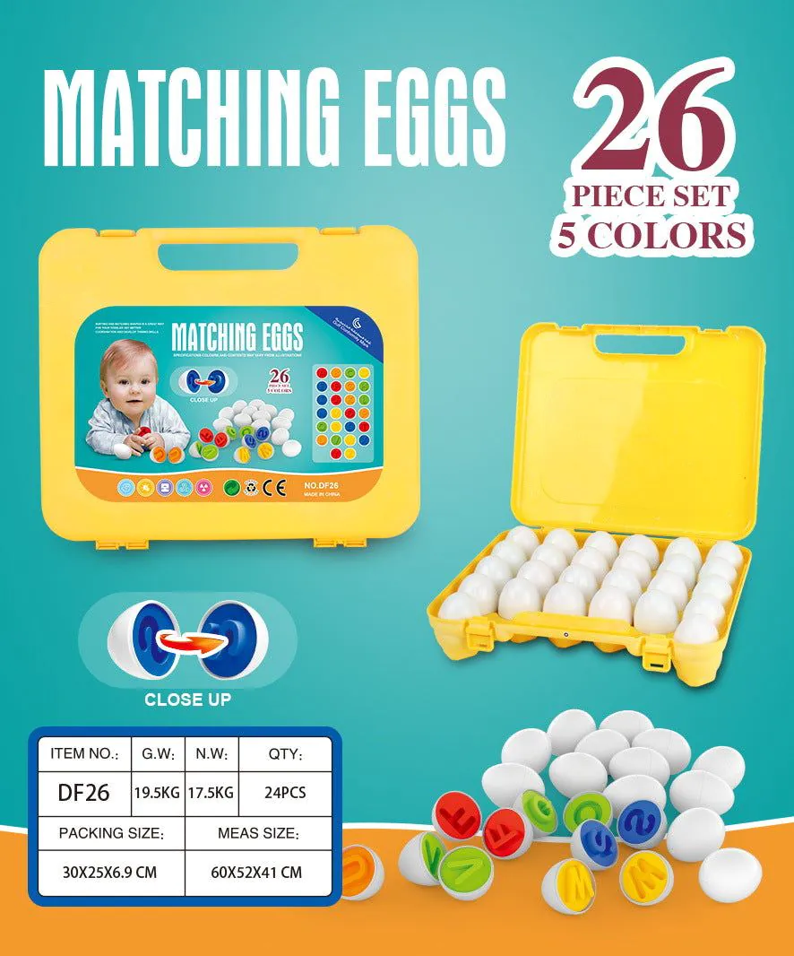 image-Alphabet Matching Eggs - Letter Shape Learning Toy