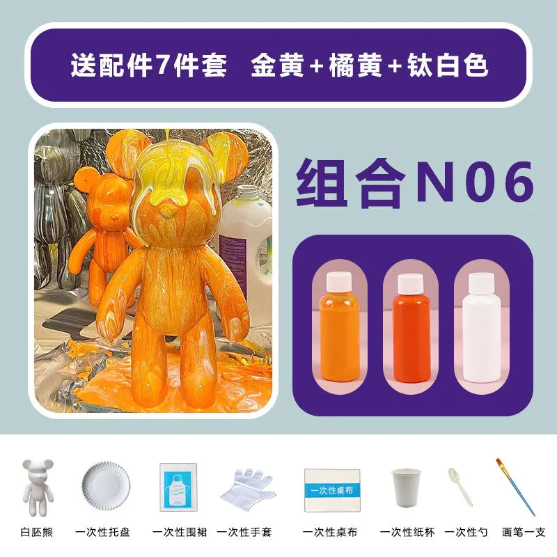 image-Fluid Bear DIY Paint Set - 6 Colors 60ml