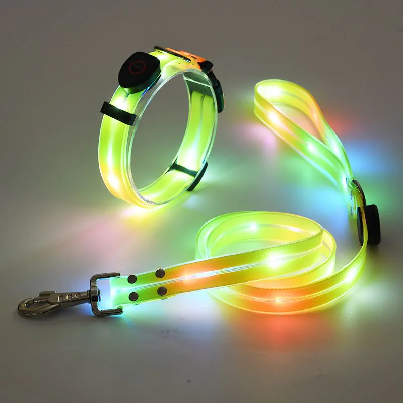 image-LED Pet Collar USB Charging - Nylon Black