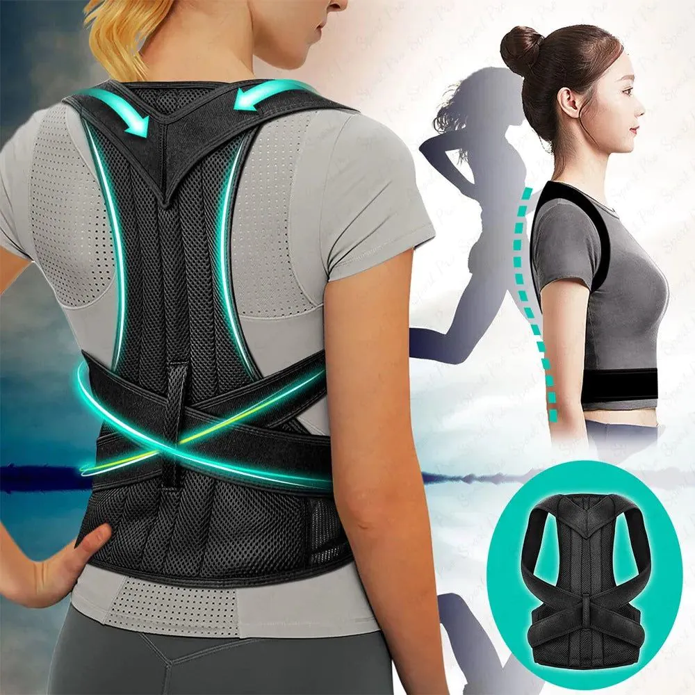 image-Posture Corrector Back Brace - Light Grey Support Belt