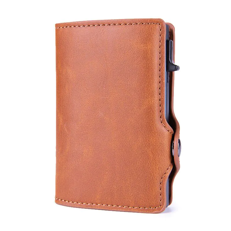 image-Camouflage Green RFID Card Holder - PU Leather